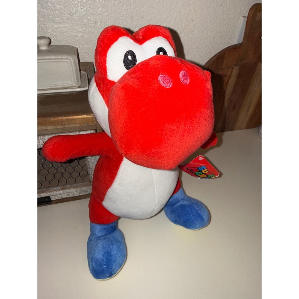 Nintendo Super Mario Red Yoshi Plush Stuffed Animal Toy 2022 Tag 10 inch